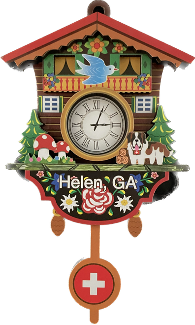 Swiss Helen, Ga 3D Cuckoo Clock Magnet CM220 Swiss Helen, Ga 3D Cuckoo Clock Magnet CM220