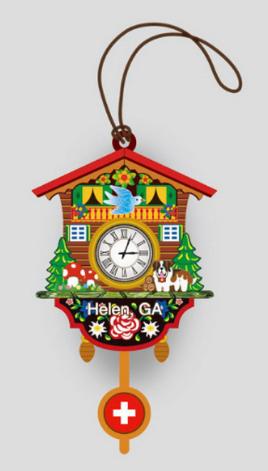 Swiss Helen, Ga 3D Cuckoo Clock Magnet CM220 Swiss Helen, Ga 3D Cuckoo Clock Magnet CM220