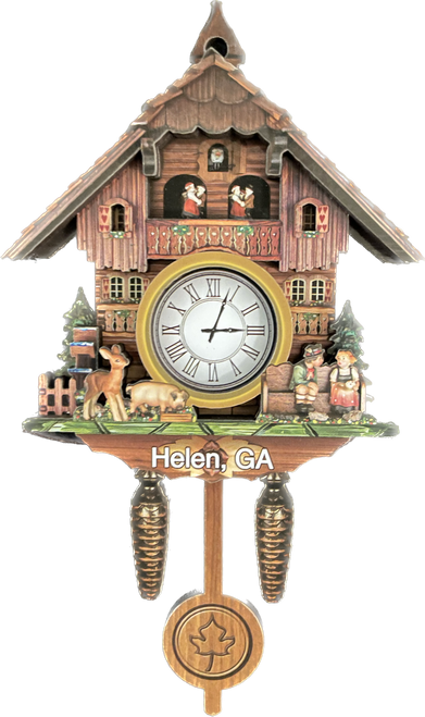 3D Cuckoo Clock Magnet | Couple with Deer and Pig