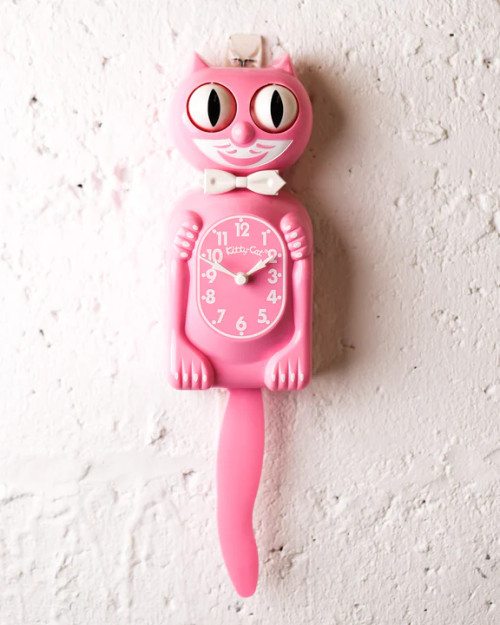 Miss Pink Satin Kitty-Cat Klock® MKC-8 Miss Pink Satin Kitty-Cat Klock® MKC-8