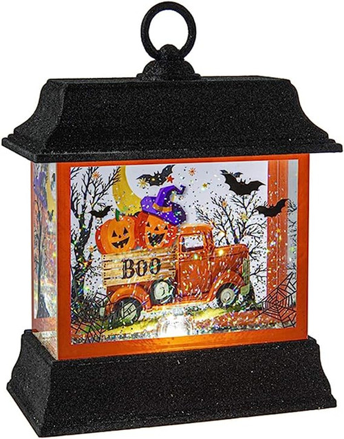 Halloween LED Light-up Lantern with 'BOO' Truck ON SALE | Lindenhaus Imports in Helen, GA