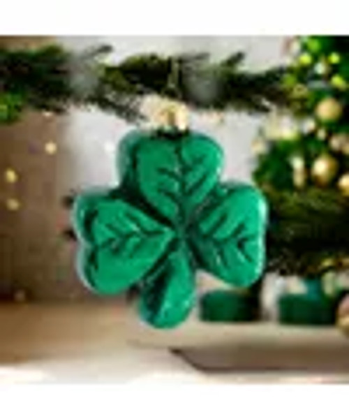 Noble Gems™ Glass Shamrock Ornament NB0041 Noble Gems™ Glass Shamrock Ornament NB0041