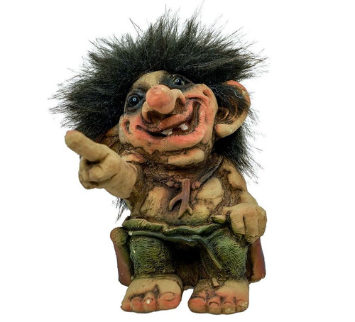 Authentic Trolls from Norway ON SALE | Finger-Pointing Troll | Lindenhaus Imports in Helen, Ga