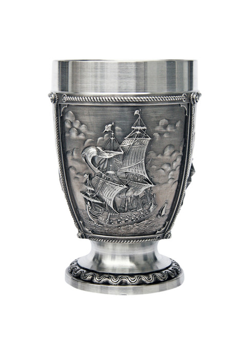18th Century Nautical La Paloma Pewter Beer Mug, 0.25L 10315 | Features 3 panels with relief-decorated nautical themes depicting 18th century sailing vessels. | Part of ARTINA's La Paloma Collection | Lindenhaus Imports in Helen, Ga 18th Century Nautical La Paloma Pewter Beer Mug, 0.25L 10315 | Features 3 panels with relief-decorated nautical themes depicting 18th century sailing vessels. | Part of ARTINA's La Paloma Collection | Lindenhaus Imports in Helen, Ga