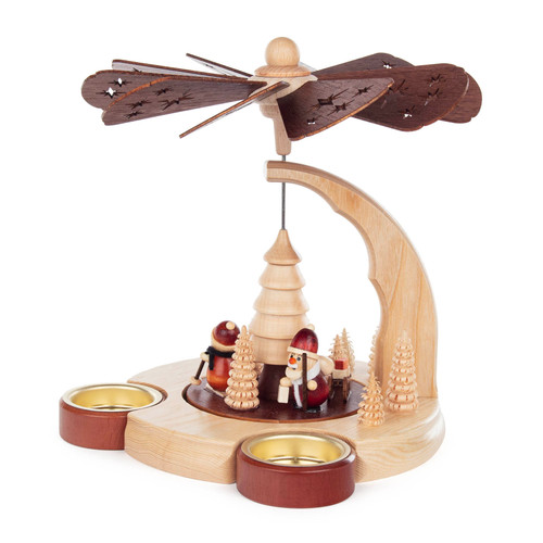 1-Tier Santa and Snowman Weihnachten (Christmas) German Pyramid 085/229/2