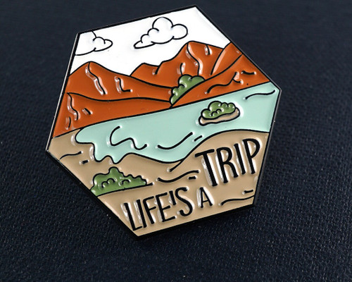 'Life's a Trip' Outdoor-Themed Enamel Hat Pin HP-52 'Life's a Trip' Outdoor-Themed Enamel Hat Pin HP-52