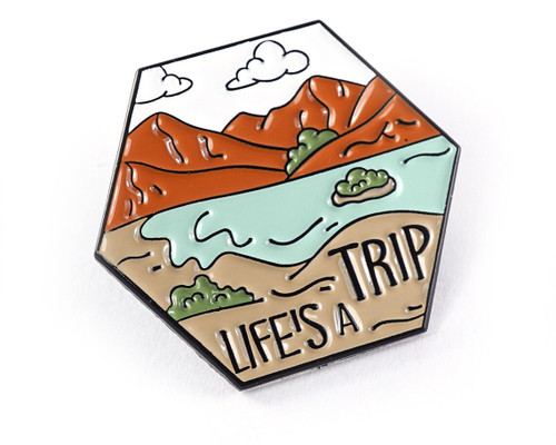 'Life's a Trip' Outdoor-Themed Enamel Hat Pin HP-52 'Life's a Trip' Outdoor-Themed Enamel Hat Pin HP-52