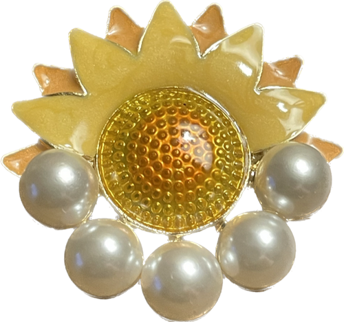 Sunflower with Pearls Decorative Hat Pin HP-10 Sunflower with Pearls Decorative Hat Pin HP-10