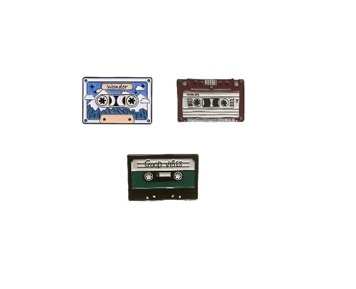 Vintage Cassette Tape Assorted Enamel Hat Pins Vintage Cassette Tape Assorted Enamel Hat Pins