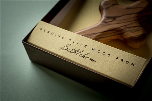 Olivewood Pocket Holding Cross with Gift Box Olivewood Pocket Holding Cross with Gift Box