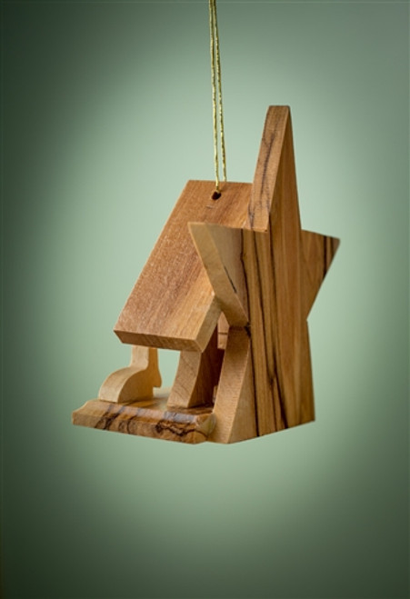 Nativity Scene Olivewood Star Grotto Ornament Nativity Scene Olivewood Star Grotto Ornament