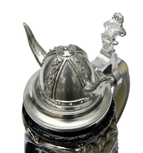Grotto Nordic Viking with 3D Viking Pewter Lid Limited-Edition German Beer Stein