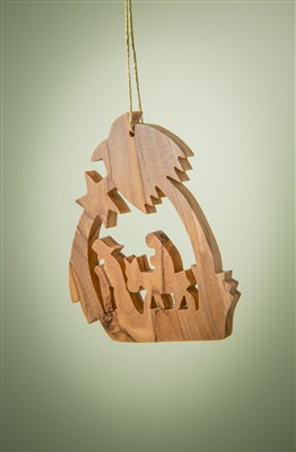 'Bethlehem' Flight to Egypt Olivewood Ornament 'Bethlehem' Flight to Egypt Olivewood Ornament