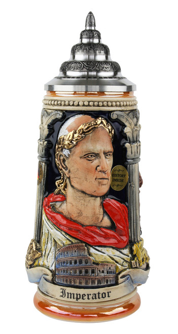 Caeser the Italian Imperator Limited-Edition 24K Gold German Beer Stein 313/IMP