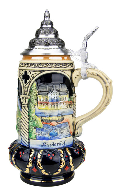 King Ludwig Gracious Crown and Castles German Beer Stein, 0.5L King Ludwig Gracious Crown and Castles German Beer Stein, 0.5L