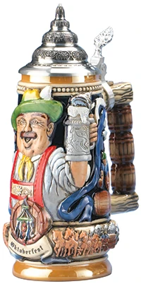 Alpine Oktoberfest Beer Barrel Handle German Beer Stein 316/4462