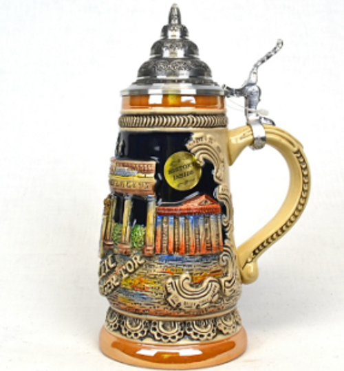 Berlin Stein with Panoramic Brandenburg Gate and Black Bear Crest, 0.5L Berlin Stein with Panoramic Brandenburg Gate and Black Bear Crest, 0.5L