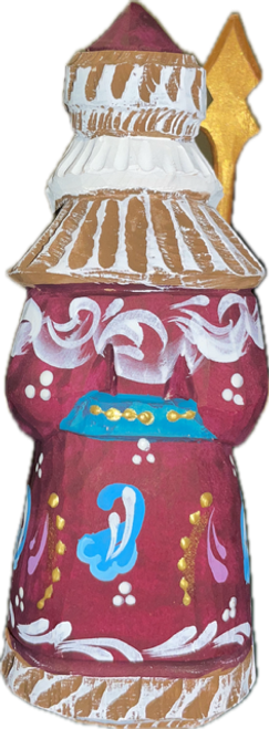 Handcrafted Wooden Christmas Santas ON SALE! | BACK: This colorful Santa Claus features friendly blue eyes and an intricately painted red base coat with an incredible amount of detail work to his staff and toy bag.
The staff is individually pegged and removable for safe shipping and storage. | Mini Burgandy 2-Piece Handcarved Wooden Santa with Staff and Toy Bag, 5" RSLI-07 | Lindenhaus Imports in Helen, Ga Handcrafted Wooden Christmas Santas ON SALE! | BACK: This colorful Santa Claus features friendly blue eyes and an intricately painted red base coat with an incredible amount of detail work to his staff and toy bag.
The staff is individually pegged and removable for safe shipping and storage. | Mini Burgandy 2-Piece Handcarved Wooden Santa with Staff and Toy Bag, 5" RSLI-07 | Lindenhaus Imports in Helen, Ga