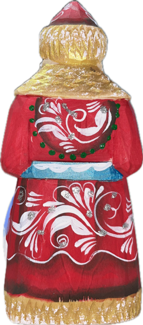 Handcrafted Wooden Christmas Santas ON SALE! | This colorful Santa Claus features friendly blue eyes and an intricately painted red base coat trimmed in glimmering gold. An incredible amount of detail work in the 3D hand-painted toy bag he clutches in one hand and the sparkling green staff with snow-white accents elevates this mini-Santa making it a must have edition to your Christmas home décor.  | Mini Red 2-Piece Handcarved Wooden Santa with Gold Accents, 5" RSLI-23 | Lindenhaus Imports in Helen, Ga Handcrafted Wooden Christmas Santas ON SALE! | This colorful Santa Claus features friendly blue eyes and an intricately painted red base coat trimmed in glimmering gold. An incredible amount of detail work in the 3D hand-painted toy bag he clutches in one hand and the sparkling green staff with snow-white accents elevates this mini-Santa making it a must have edition to your Christmas home décor.  | Mini Red 2-Piece Handcarved Wooden Santa with Gold Accents, 5" RSLI-23 | Lindenhaus Imports in Helen, Ga