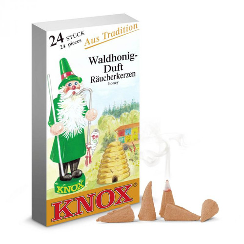 High-Quality KNOX Incense Cones | Honey Fragrance, 24 count 146/SI/00H/D | Lindenhaus Imports in Helen, Ga