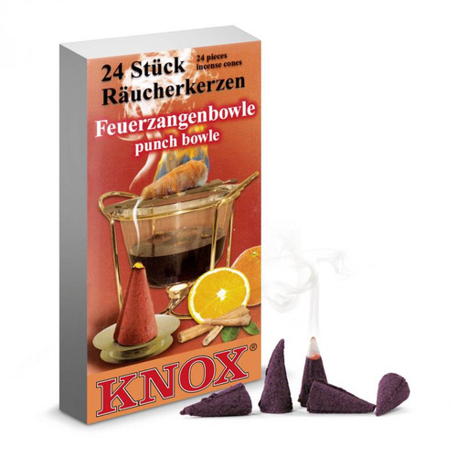 High-Quality KNOX Incense Cones | Brandy Punch Bowle Fragrance, 24 count 146/SI/00FZB/D | Lindenhaus Imports in Helen, Ga