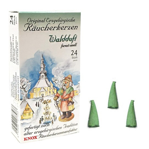 High-Quality Original Erzgebirgische KNOX Incense Cones | Forest Smell Fragrance, 24 count Di-FS | Lindenhaus Imports in Helen, Ga