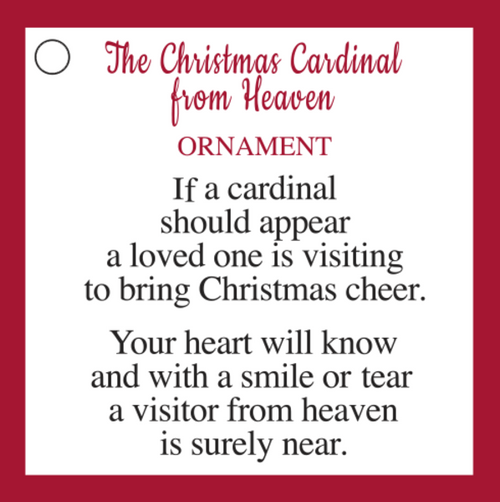 The Christmas Cardinal from Heaven Poem Card The Christmas Cardinal from Heaven Poem Card
