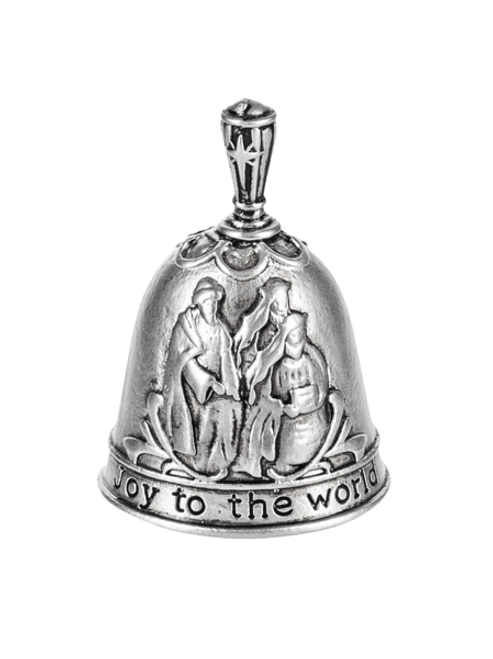 Inspirational Charms ON SALE! || Each order comes with 1 silver bell charm with two nativity scenes on each side and "Joy to the World" engraved around the bottom rim. BACK:  the Three Wisemen || The Little Nativity Bell Motivational Charm EX26920 || Lindenhaus Imports in Helen, Ga Inspirational Charms ON SALE! || Each order comes with 1 silver bell charm with two nativity scenes on each side and "Joy to the World" engraved around the bottom rim. BACK:  the Three Wisemen || The Little Nativity Bell Motivational Charm EX26920 || Lindenhaus Imports in Helen, Ga