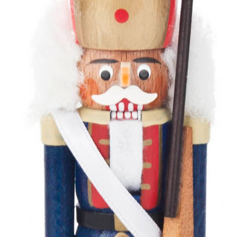 Authentic German Nutcrackers ON SALE! | Features rabbit fur, handcrafted traditional Preuße (German for Prussian) soldier attire including blue and red coat, yellow pants, and rifle with a wooden lever on back that opens and closes mouth. | The Mini Preuße Soldier (Prussian), 6" 071/N/109/D | Handmade in the Erzgebirge region of Seiffen, Germany | Lindenhaus Imports in Helen, Ga Authentic German Nutcrackers ON SALE! | Features rabbit fur, handcrafted traditional Preuße (German for Prussian) soldier attire including blue and red coat, yellow pants, and rifle with a wooden lever on back that opens and closes mouth. | The Mini Preuße Soldier (Prussian), 6" 071/N/109/D | Handmade in the Erzgebirge region of Seiffen, Germany | Lindenhaus Imports in Helen, Ga