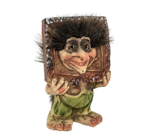 Original NyForm Trolls from Norway ON SALE! || Troll Boy with Frame #226 || Lindenhaus Imports in Helen, Ga