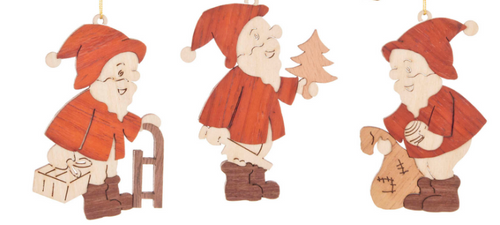 Outdoor Santa Wooden German Ornament (sold separately) 199/982/17