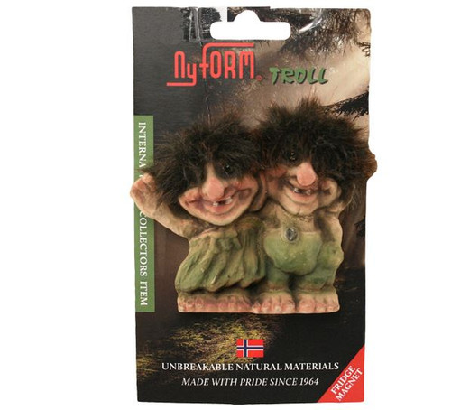 Original NyForm Trolls from Norway ON SALE! || Ole & Lena Troll Magnet #2003 || Lindenhaus Imports in Helen, Ga