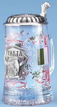 Italia Heritage Glass Beer Stein 5999