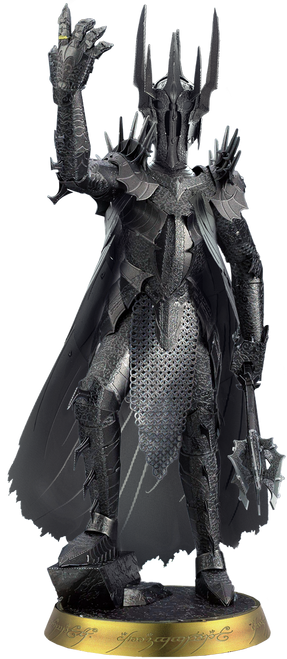 No glue required. Instructions included. Features 3 full and 1-half unassembled, stainless-steel metal sheets and easy-to-follow instructions to build Sauron™ from The Lord of the Rings movie franchise. || The Lord of the Rings Sauron™ ICX240 || Premium Series || Metal Earth 3D Stainless-Steel Model Kits No glue required. Instructions included. Features 3 full and 1-half unassembled, stainless-steel metal sheets and easy-to-follow instructions to build Sauron™ from The Lord of the Rings movie franchise. || The Lord of the Rings Sauron™ ICX240 || Premium Series || Metal Earth 3D Stainless-Steel Model Kits