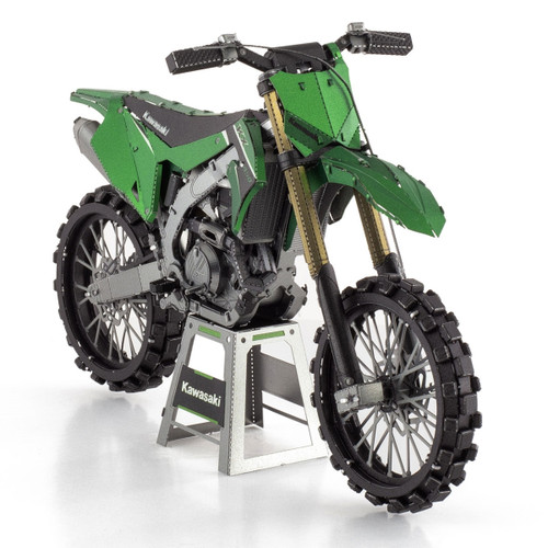 Features: 2 1/2 unassembled, stainless-steel metal sheets and easy-to-follow instructions to build the champion motor cross bike; no glue required, instructions included. || Kawasaki© KX450 || Premium Series || Metal Earth 3D Stainless-Steel Model Kits Features: 2 1/2 unassembled, stainless-steel metal sheets and easy-to-follow instructions to build the champion motor cross bike; no glue required, instructions included. || Kawasaki© KX450 || Premium Series || Metal Earth 3D Stainless-Steel Model Kits