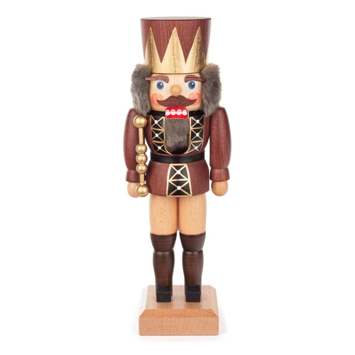 Medium Brown Coat King German Nutcracker 014/024/4
