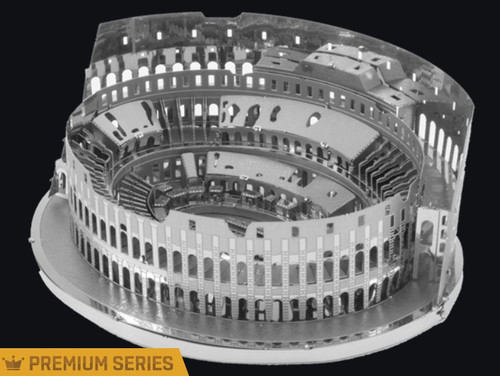 Retired Roman Colosseum Ruins Premium Series Metal Earth 3D Stainless-Steel Model Kit - ICX025