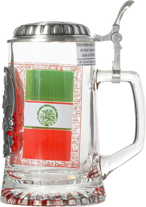 Mexico Heritage Glass Beer Stein