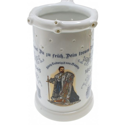 The King Ludwig Puzzle/Trick Porcelain German Beer Stein 5130 The King Ludwig Puzzle/Trick Porcelain German Beer Stein 5130