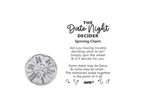 The Date Night Decider Spinning Pocket Charm and Poem Card ER73311