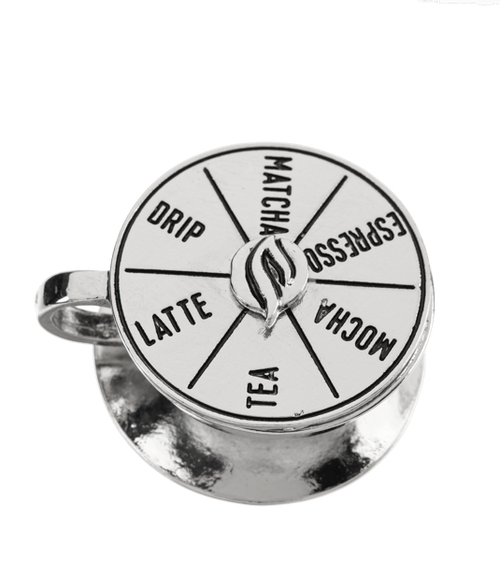 The Coffee Decider Spinning Pocket Charm ER75314