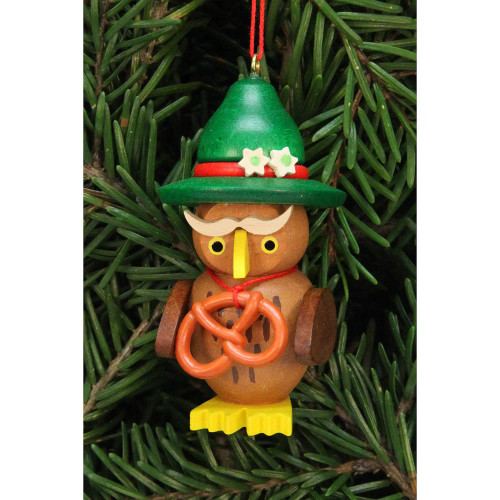ULBRICHT® Bavarian Owl Wooden Ornament 10-0610 ULBRICHT® Bavarian Owl Wooden Ornament 10-0610