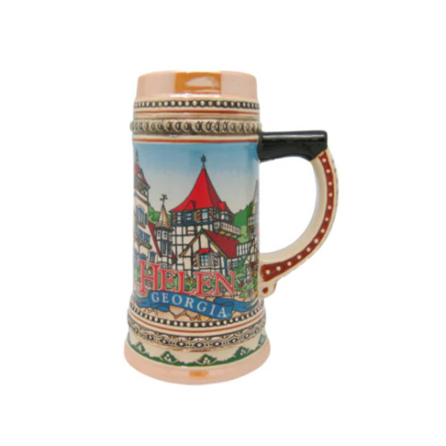 Panoramic 'Helen, Ga' Alpine Village Scene Beer Mug, 1L - S374