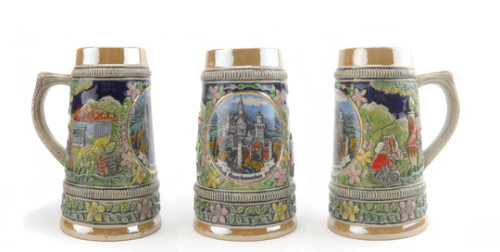Ludwig's 'Neuschwanstein' Castle Shot Stein, 3.5" Ludwig's 'Neuschwanstein' Castle Shot Stein, 3.5"