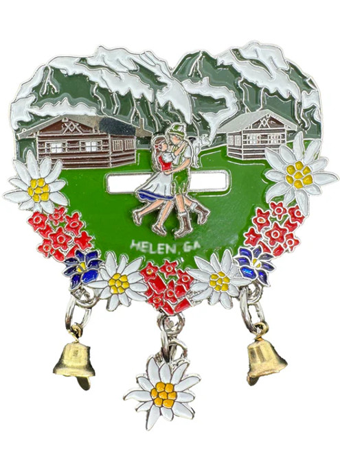 Bavarian Couple Helen, Ga Metal Slider Magnet H2011MM