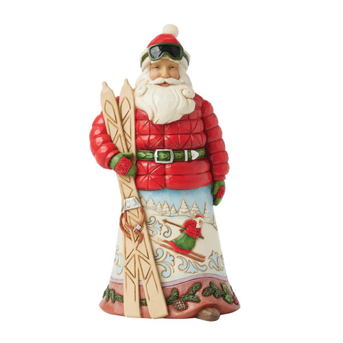 Jim Shore™ Gone Skiing Santa 6017037 | Jim Shore™ Christmas at the Lodge Collection