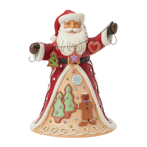 Gingerbread Santa with Sugar Cookie Garland 6017264 | Jim Shore™ Gingerbread Christmas Collection