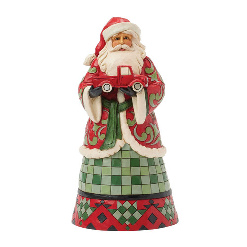Highland Glen Santa with Red Truck 6017022 | Jim Shore™ Highland Glen Collection