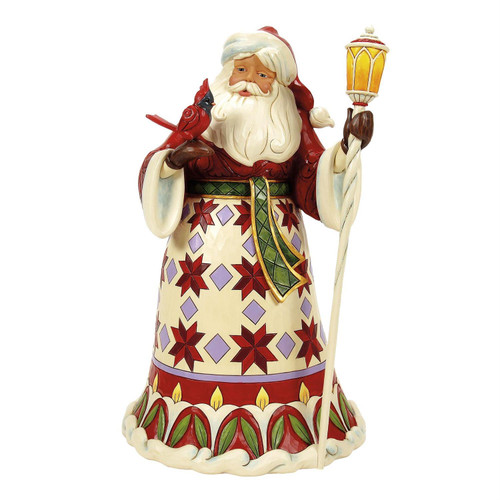 Spreading Christmas Cheer Santa with Cardinal 6017002 | Jim Shore™ Heartwood Creek Collection