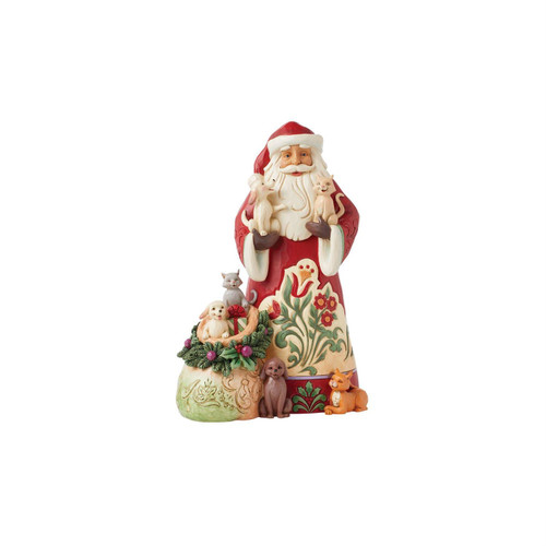 Jim Shore Paws and Claus Santa Tablepiece 6015499